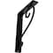 Ekena Millwork Edwards Wrought Iron Bracket, (Single center brace), Powder Coated Black 1 1/2"W x 5 1/2"D x 8"H BKTM01X05X08SED - alternate 1